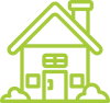 House graphic icon color green