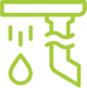 Gutter with water droplet graphic icon